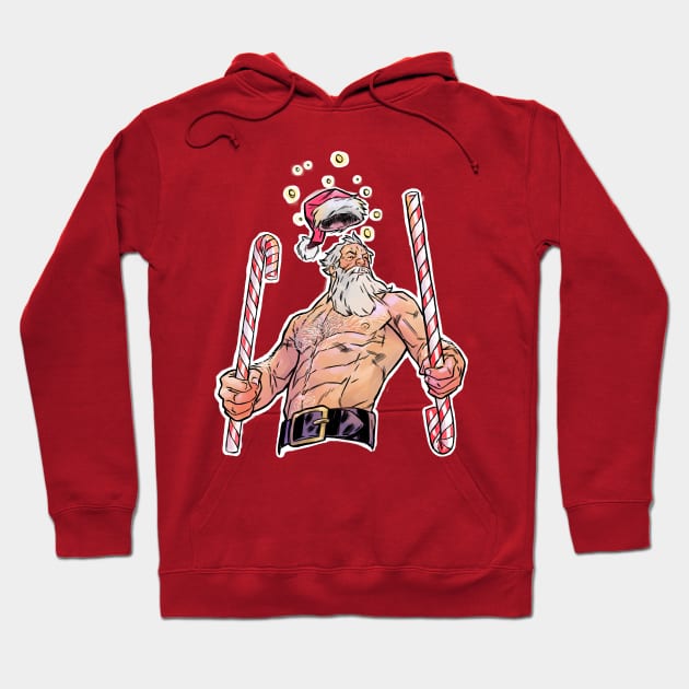 Battle Santa Hoodie by AdamGraphite